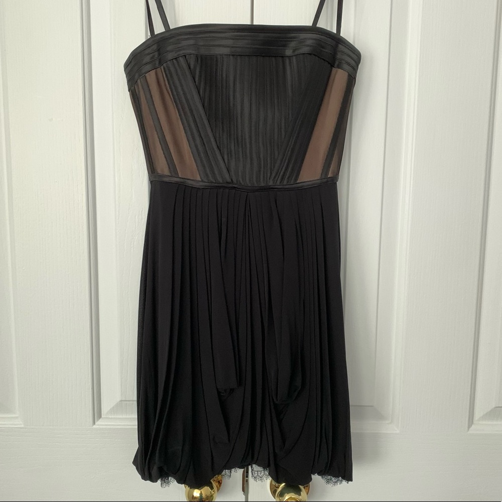BCBGMaxAzria, Black Reyna Strapless Bustier Dress